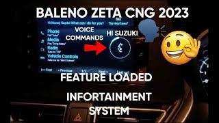 Baleno Zeta Infotainment System Features  Baleno Zeta CNG 2023  Caroholic Guy [upl. by Okoyik]