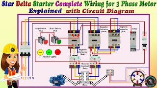 Star Delta Starter Control Wiring Explained Practically TheElectricalGuy [upl. by Noyart]