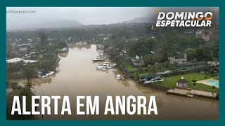 Angra dos Reis RJ está em estágio de alerta máximo após temporal na sexta 8 [upl. by Haida]