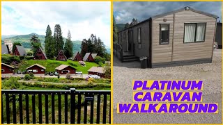 Drimsynie Estate Holiday Village  Platinum Caravan 3 bed Pond View [upl. by Shoifet]