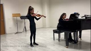 Oscar Rieding Op35 concerto in b minor 3 rd movement allegro moderato performed by arya derin guner [upl. by Adian]