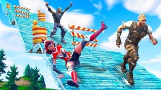 EXTREME Downhill Ice Derby Challenge  Fortnite Battle Royale [upl. by Neyugn972]