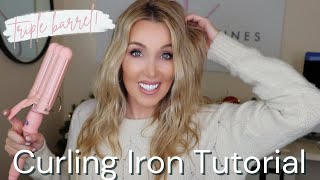 CURLING IRON TUTORIAL  3 Barrel Curling Iron for a modern look [upl. by Peugia219]