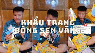 review khẩu trang bông sen vàng reels funny review [upl. by Aihsaei219]