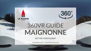 Maignonne piste  La Plagne  MontalbertLongefoy  Full HD360VR [upl. by Primo360]