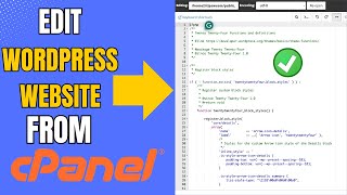 How to Edit Wordpress Website From Cpanel  Edit Website in Cpanel [upl. by Gusti]