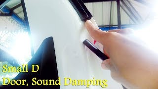 Car Door Sound Damping With Small D Rubber Seal DIY  Renault KWID [upl. by Akenet]