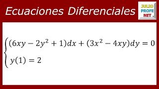 ECUACIONES DIFERENCIALES EXACTAS  Ejercicio 1 [upl. by Molli]