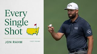 Jon Rahms First Round  Every Single Shot  The Masters [upl. by Ahtiekahs538]