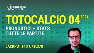 Pronostici Totocalcio Schedina n4 Jackpot 483K Settimana scorsa altra vincitina con opzionali [upl. by Nanete266]