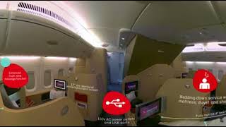 360  Qantas A380 First Class Cabin [upl. by Zehc639]