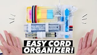 EASY DIY Cord Organizer How to Make a GridIt Organizer  WITHWENDY [upl. by Ress]