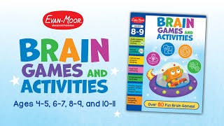 EvanMoors Brain Games and Activities Workbook for Kids [upl. by Lartnom34]