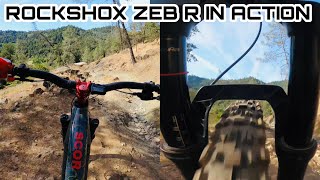 ROCKSHOX ZEB R in action RAW SCOR 4060 Z ST [upl. by Enilesoj650]