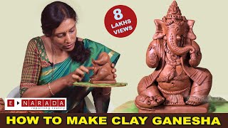 How to make clay Ganesha  Eco friendly Ganpati making ideas step by step  ಮಣ್ಣಿನ ಗಣೇಶ ಮಾಡುವ ವಿಧಾನ [upl. by Nimajneb35]