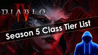 Diablo 4 Season 5 Class Tier List [upl. by Santini]