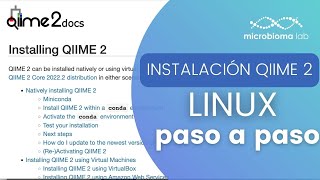 ¿Cómo hacer la INSTALACION de QIIME 2 en LINUX con miniconda 💻 👩🏻‍💻 👨🏼‍💻 [upl. by Akiehsat95]