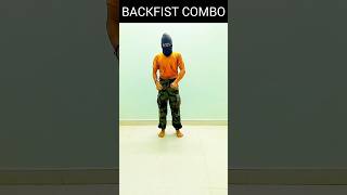 🔥 👊 BACKFIST COMBO 🔥👊☯️ fitness motivation shortsfeed martialarts army mma best fighter [upl. by Tutto]