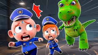 Zombie Dinosaur Is Coming🦖  Dinosaur Song  Police Cartoons  More Nursery Rhymes amp Baby Songs [upl. by Hoag]