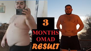 3 Months OMAD one meal a day diet results Lost 76Kg  168 lbs [upl. by Ateval]