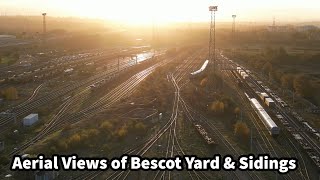 AERIAL VIEWS of Bescot Yard amp Sidings in Gorgeous Autumn Morning Sunlight [upl. by Blake]