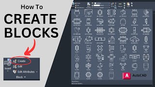 How To CREATE BLOCKS Basic Tutorial  AutoCAD [upl. by Ahsirak]