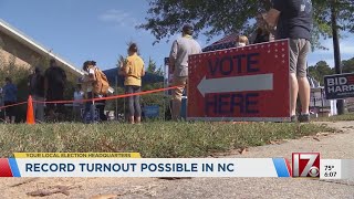 NC voter registrations pick up as expert says state could see record turnout [upl. by Milburr62]