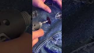 DIY Distressed Jorts Mistakes Made⚠️ explore gagebills fashion makeup [upl. by Nedlog]