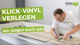 KlickVinylboden verlegen  wir zeigen Euch wie  Room Up [upl. by Ecinom]