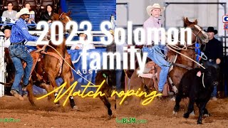 Solomon family Thanksgiving Tiedown match roping Ace Reece amp Weldon Watson [upl. by Gorga946]