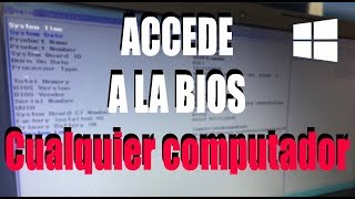 Entrar a la BIOS En mi PC Aprende a bootear CUALQUIER MARCA [upl. by Nadnarb]