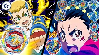 🌈GATLING DRAGON vs TODOS VALKYRIES VALTRYEKS Beyblade Burst BU [upl. by Haldas709]