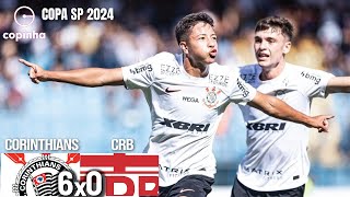 Corinthians 6x0 CRB  Oitavas de Final  Copa SP de Futebol Jr 2024 [upl. by Kavita]