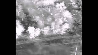 Apache Helicopter Blows Up Insurgent With IED in Backpack [upl. by Ffoeg]