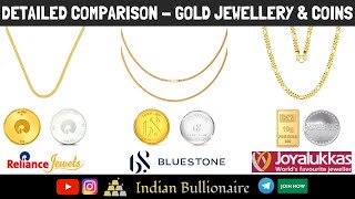 Reliance Jewels vs Bluestone vs Joy Alukkas  JewelleryCoins  Indian Bullionaire [upl. by Pompei64]