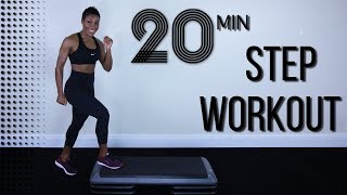 20 Minute Full Body Steps Workout – Calorie Burning Step Up Cardio Training Routine [upl. by Archibold]