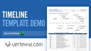 Excel Timeline Template Demo [upl. by Eaton]