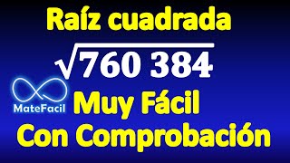 4 Cómo calcular una RAIZ CUADRADA paso a paso con comprobación EJERCICIO RESUELTO [upl. by Rebmyt]