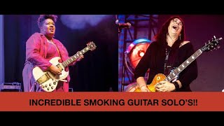 Incredible Smoking Hot Guitar Solos From Celisse And Joanna Connor At The Dallas Guitar Show [upl. by Boulanger]