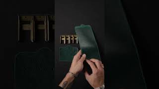 Making a Japanese Coin Sorter Wallet asmr leathercraft handcraft [upl. by Ivo]