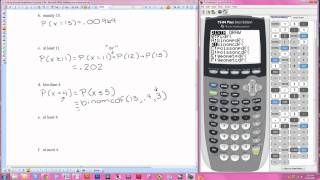 Finding Binomial Probabilities Using the TI84 [upl. by Gerius]