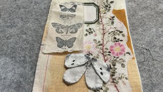 Butterflies and moths roxysjournalofstitchery vol 6 field notes handstitched textileart [upl. by Louis]