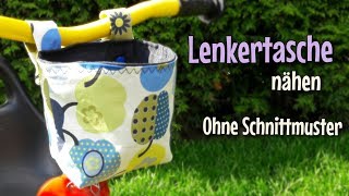 Lenkertasche  Nähanleitung  OHNE Schnittmuster  Nähtinchen [upl. by Joline]