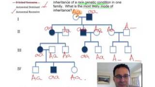 Pedigree Analysis 2 How to solve a genetic pedigree Example No 2 [upl. by Hammond]