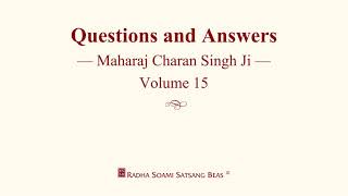 Questions and Answers  Maharaj Charan Singh Ji  Volume 15 with CC  RSSB [upl. by Koren418]