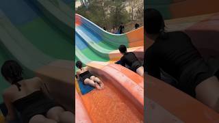 🌊 Beautiful Water Park Trampoline Game 🥰 shorts waterpark waterslide shortsfeed viralshorts [upl. by Flem]