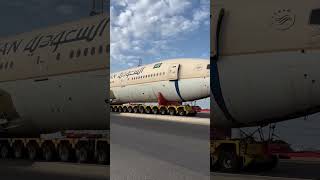 Saudia Moves 3 Boeing 777 Aircraft by Road  Saudi Airline planes on Roads  viralvideo saudia [upl. by Scutt]