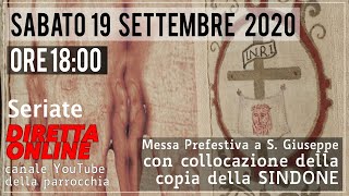 1909  Messa prefestiva a SGiuseppe con collocazione della copia della Sindone [upl. by Adnauq]