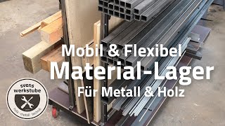 Mobiles Materiallager für Holz Metall Werkstatt  Flexibel selbstbauen [upl. by Conners413]