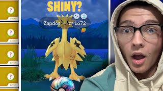 ✨SHINY GALARIAN ZAPDOSHUNT✨in Pokemon Go [upl. by Feldman]